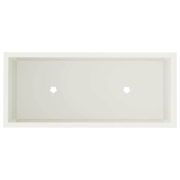 Повдигната градинска саксия Бяло 60 x 26 x 45 см Стомана