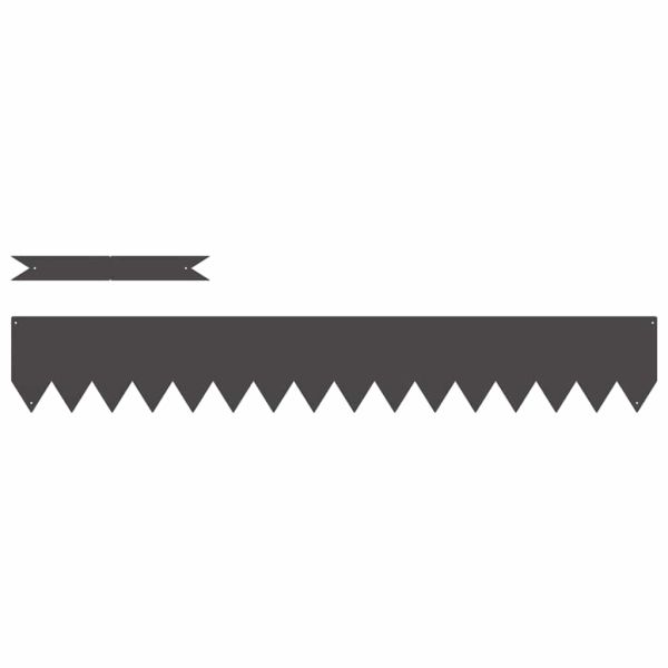 Ограда за трева 20 pcs Черно 100 x 0.05 x 20 см