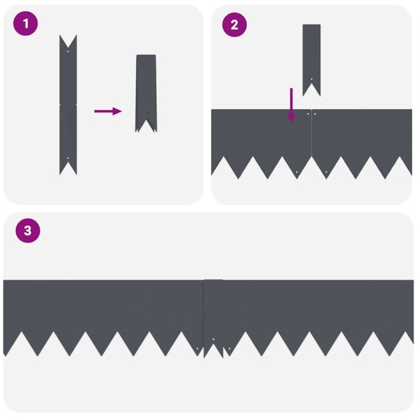 Ограда за трева 30 pcs Антрацит 100 x 0.05 x 20 см