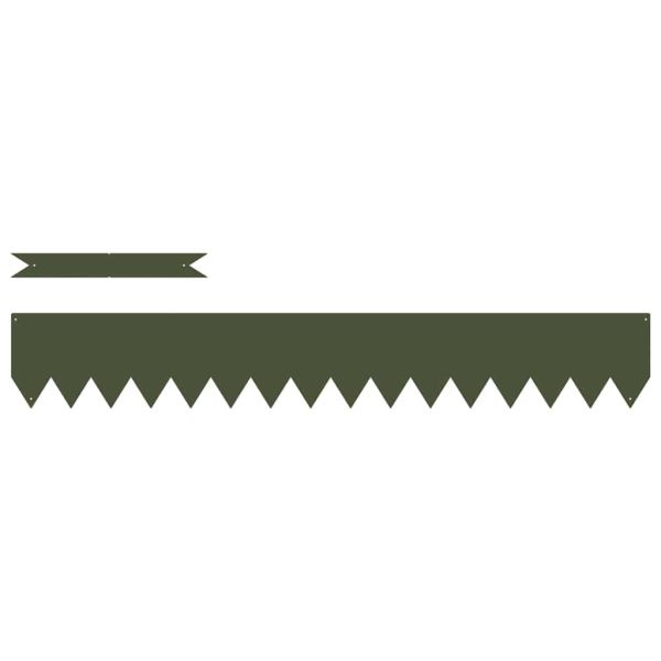 Ограда за трева 10 pcs Маслинено зелено 100 x 0.05 x 20 см