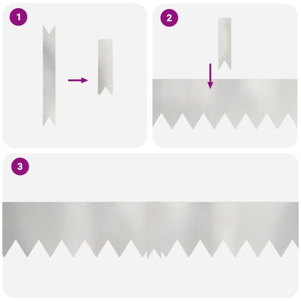 Ограда за трева 20 pcs Сребрист 100 x 0.05 x 20 см