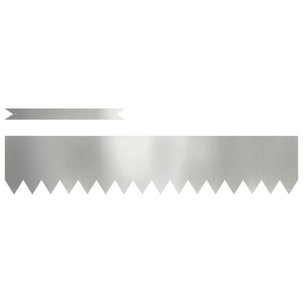 Ограда за трева 20 pcs Сребрист 100 x 0.05 x 20 см