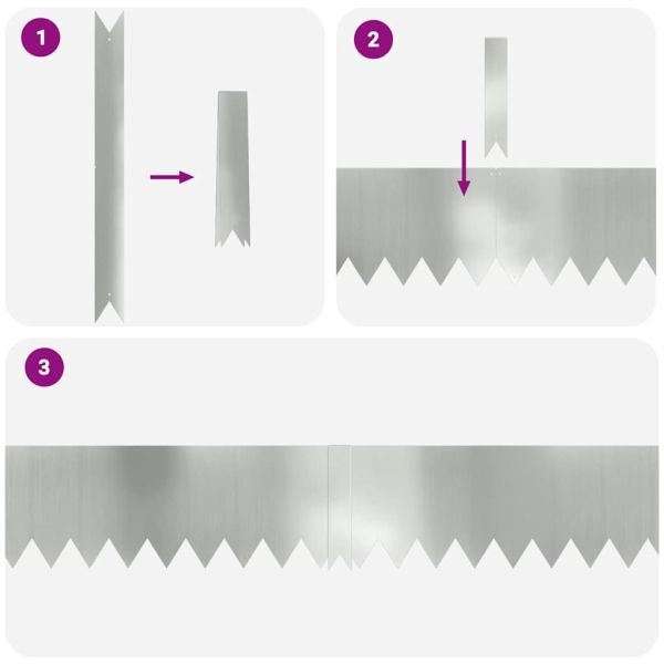 Ограда за трева 30 pcs Сребрист 100 x 0.05 x 20 см
