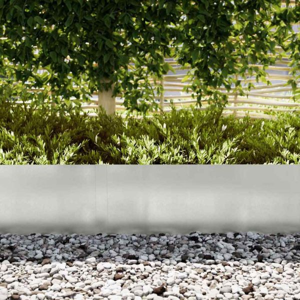 Ограда за трева 20 pcs Сребрист 100 x 0.05 x 20 см