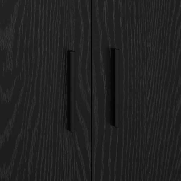 Шкаф за съхранение 2 pcs Черния дъб 127 x 41 x 40 см