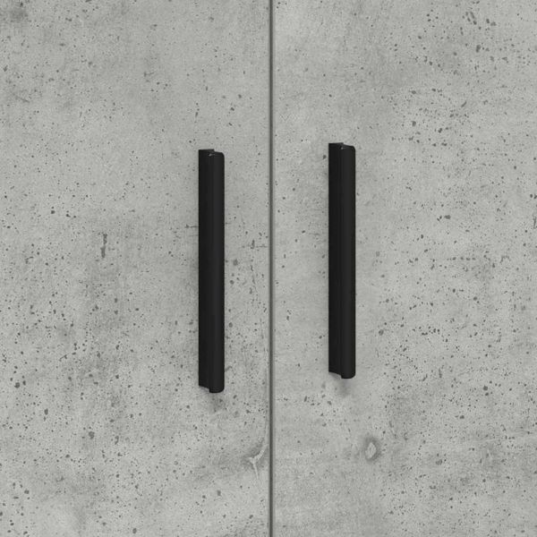 Шкаф за съхранение 2 pcs Циментено сиво 118 x 41 x 40 см