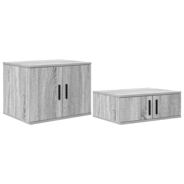 Шкаф за съхранение 2 pcs Сив Сонома 103 x 41 x 40 см