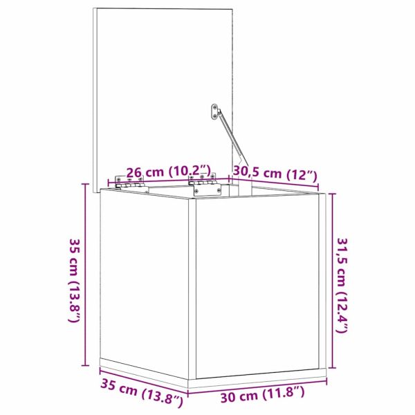 Кутия за съхранение Черния дъб 30 x 35 x 35 cm Инженерно дърво