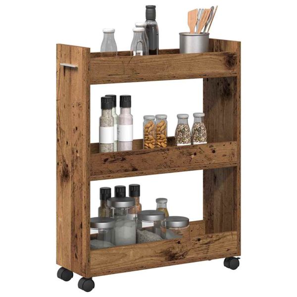 За шкафове с колело Старо дърво 60 x 22 x 79 см