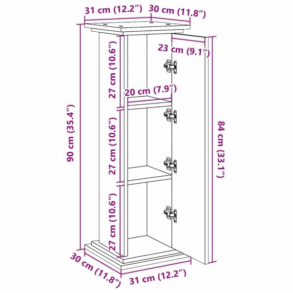 Стойка за излагане Черния дъб 31 х 30 х 90 см Инженерно дърво