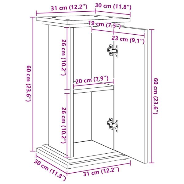 Стойка за излагане Черния дъб 31 x 30 x 60 cm Инженерно дърво