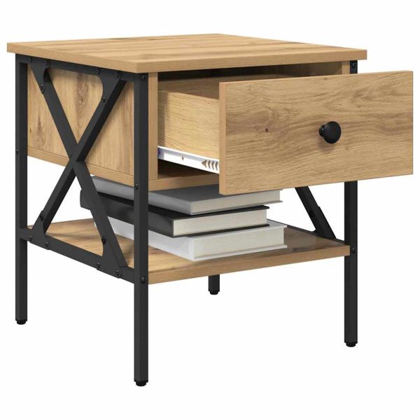 Нощно Шкафче с чекмедже 2 pcs дъб артизан 40 x 42 x 45 см