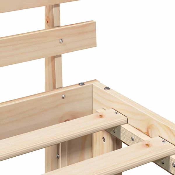 Рамка за легло Естествен 90 x 200 cm Солидно борово дърво