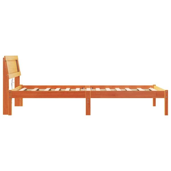 Рамка за легло с таблото Кафяво с восъчно покритие 90 x 190 cm