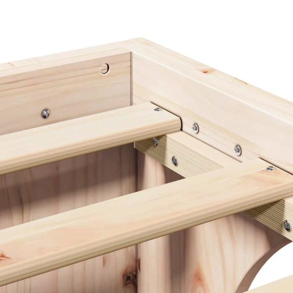 Рамка за легло Естествен 180 x 200 cm Солидно борово дърво