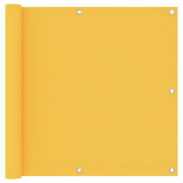 Балконски параван, жълт, 90x400 см, оксфорд плат