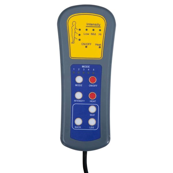 Електрически масажен стол, кафяв, текстил