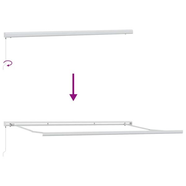 Ръчно прибираща се тента, кафява, 400x300 см