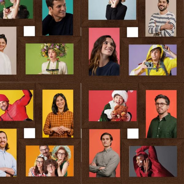 Фоторамка колаж за 24 снимки (10х15 см), тъмнокафява, МДФ