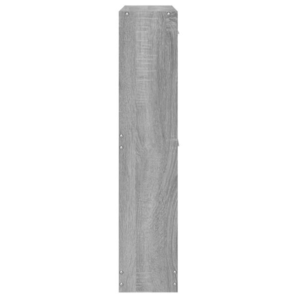 Шкаф за обувки, сив сонома, 59x17x81 см, инженерно дърво