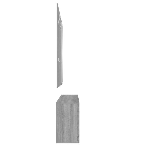 3-в-1 портманто, сив сонома, инженерно дърво