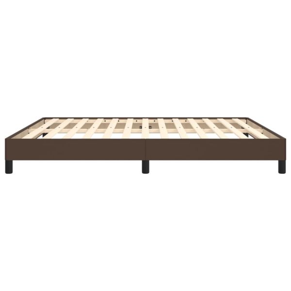 Pамка за легло кафява 180x200 см изкуствена кожа