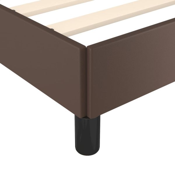 Pамка за легло кафява 180x200 см изкуствена кожа
