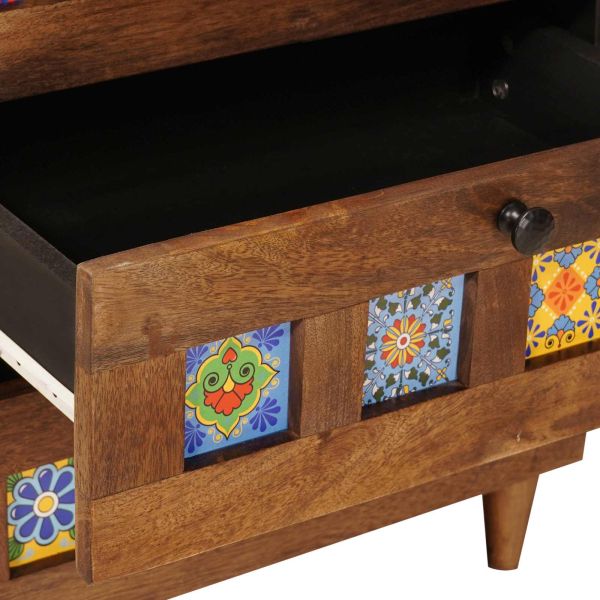 Нощен шкаф Кафяво 50 x 33 x 60 см Солидно мангово дърво