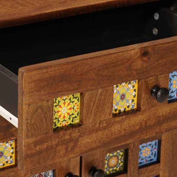 Нощен шкаф Кафяво 50 x 33 x 60 см Солидно мангово дърво