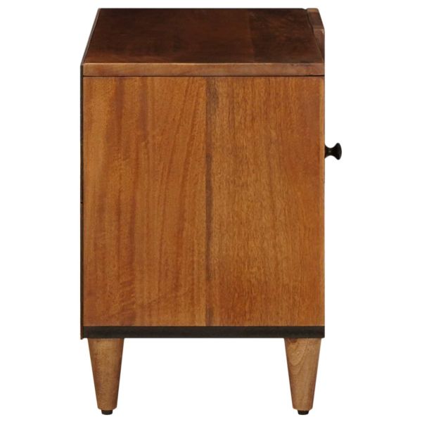 ТВ шкаф с врата Орех 80 x 31,5 x 46 см Солидно мангово дърво