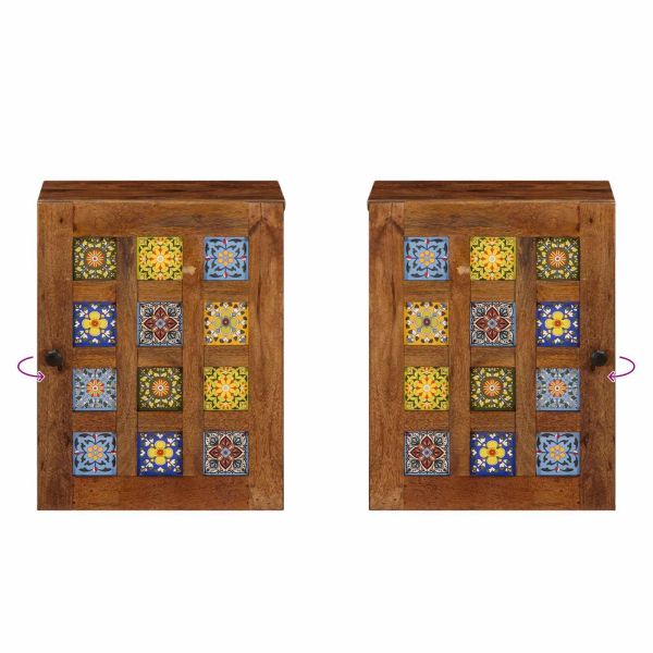 Окачен шкаф за баня със съхранение Орех 38 x 33,5 x 48 см