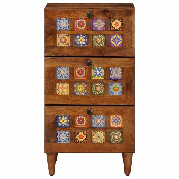 Служебен шкаф Орех 40 x 33 x 75 см Солидно мангово дърво