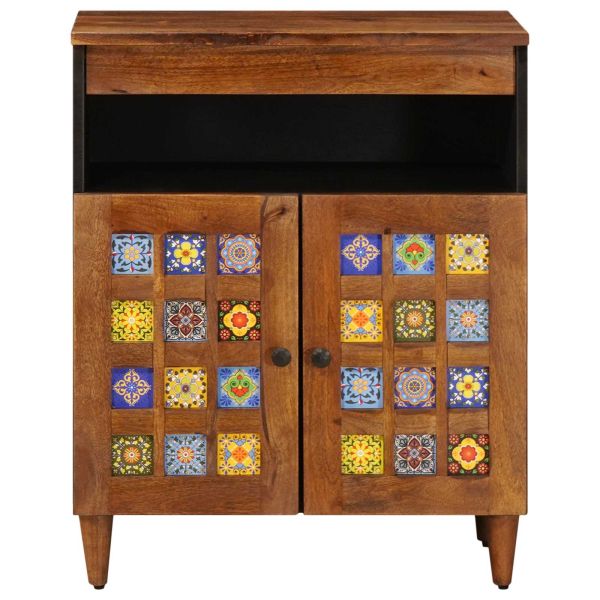 Служебен шкаф Орех 60 x 33 x 75 cm Солидно мангово дърво