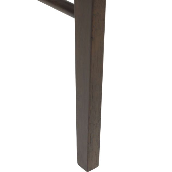 Трапезен стол 2 pcs Светло кафяво и светло Солидно гумено дърво