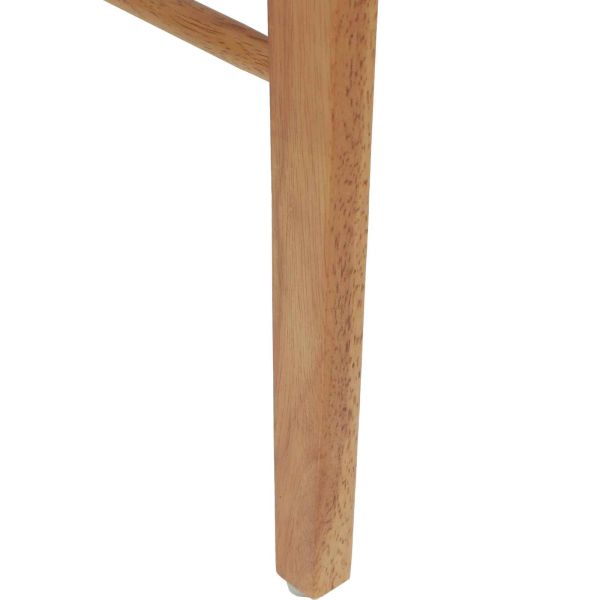 Трапезен стол 2 pcs Естествено и светло Солидно гумено дърво