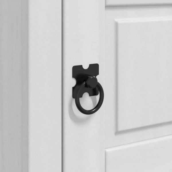 Нощно шкафче Бяло 45 x 35 x 64 см Солидно борово дърво