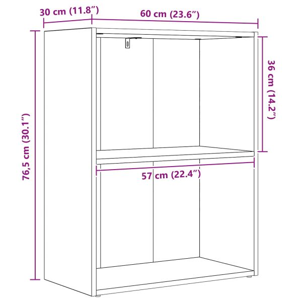 Рафт за книги Черния дъб 60 x 30 x 76.5 см Инженерно дърво