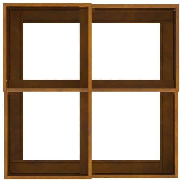 Градинска саксия Ръждясало 80 x 80 x 48 см Патинираща стомана