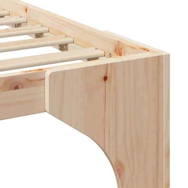 Рамка за легло Кафяво 120 x 200 cm Солидно борово дърво