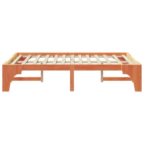 Рамка за легло Кафяво 120 x 200 cm Солидно борово дърво