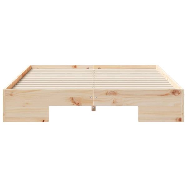 Леглово дъно Кафяво 120 x 190 cm Борово дърво масив