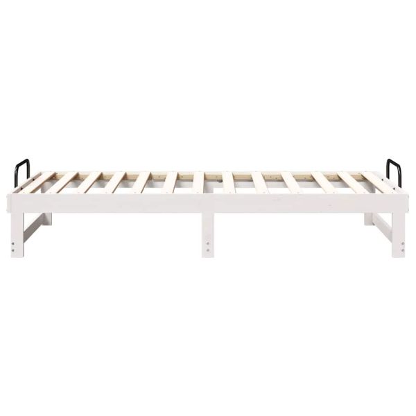 Рамка за легло Бяло 90 x 190 cm Солидно борово дърво
