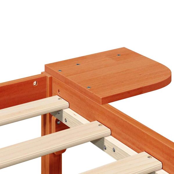 Рамка за легло Кафяво с восъчно покритие 200 x 200 cm