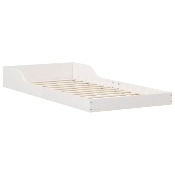 Рамка за легло Бяло 90 x 190 cm Солидно борово дърво
