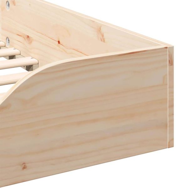 Рамка за легло Кафяво 100 x 200 cm Солидно борово дърво