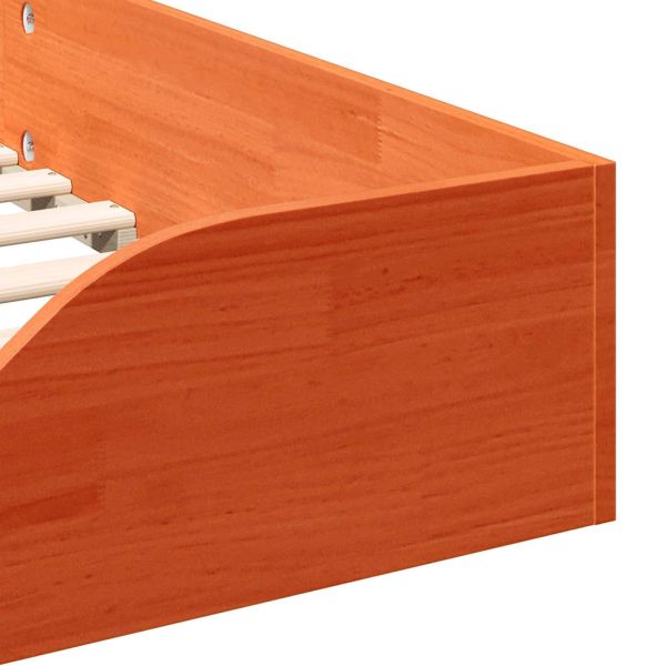 Леглово дъно Восъчнокафяв 90 x 200 cm Борово дърво масив