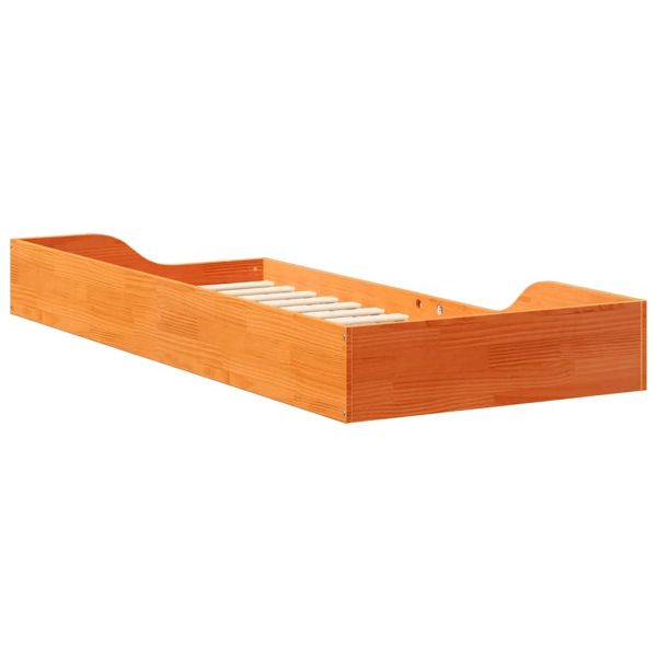 Рамка за легло Кафяво с восъчно покритие 100 x 210 cm