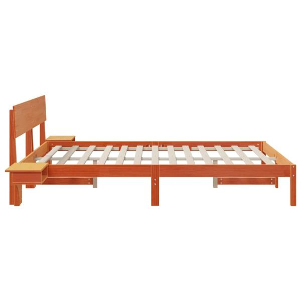 Рамка за легло с таблото Кафяво с восъчно покритие 160 x 200 cm