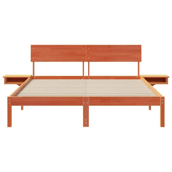 Рамка за легло с таблото Кафяво с восъчно покритие 160 x 200 cm