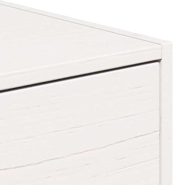 Нощно шкафче 2 pcs Бяло 50 x 32,5 x 24 см Борово дърво масив